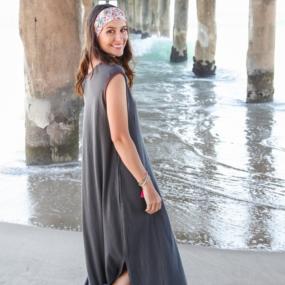 Brand New With Tags! 100% Cotton Sleeveless 'Hangout Dress' Medium Natural Life